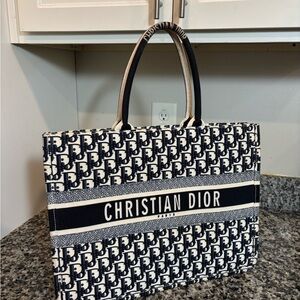 Dior Black and White Tote Bag